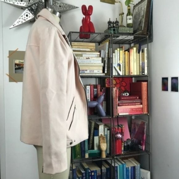 F21 XXI Moto Biker Zipper Woven Boxy Jacket Military - Picture 7 of 7